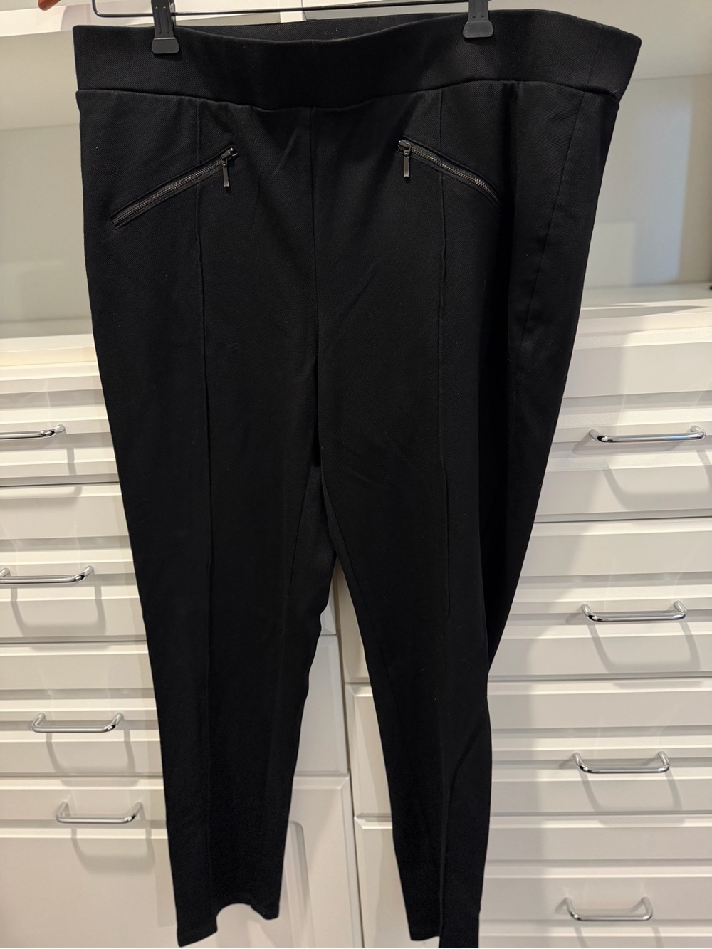 Chico's Black Straight-Leg Pull-On Pants